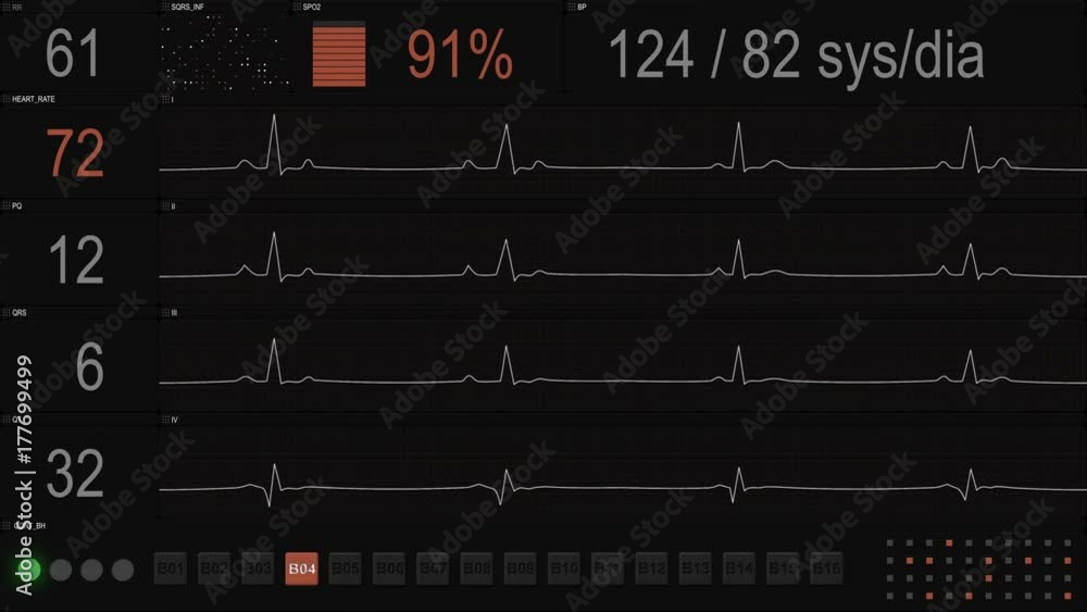 Poster user interface of medical software for ecg tests. abstract healthcare concept. computer generated se