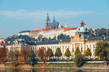 Historical center of Prague with castle, Hradcany, Czech Republic