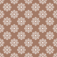 Vector Snowflakes Seamless Pattern
