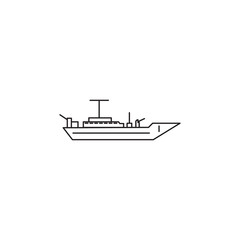 Battleship line icon