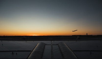 Fototapeta na wymiar Airport Sunset