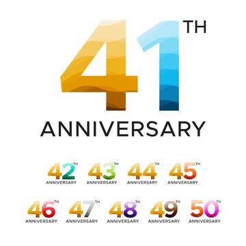 41 to 50 anniversary unique number