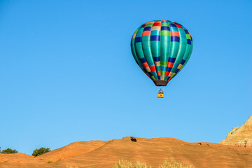 Hot Air Balloon over Red Rock