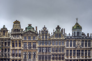 Obraz premium Guildhalls on Grand Place in Brussels, Belgium.