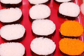 Mixed roll sushi set is delicious, Japanese food