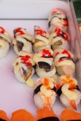 Mixed roll sushi set is delicious, Japanese food