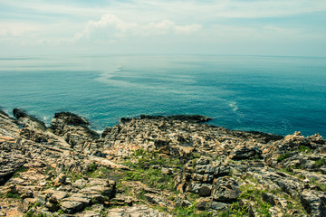 Landscape of the mountain and sky background.