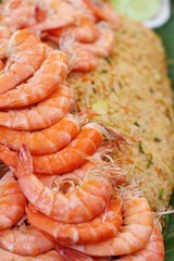 Shrimp fried rice with vegetables is delicious