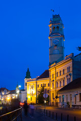 Obraz premium Illuminated Oradea city hall