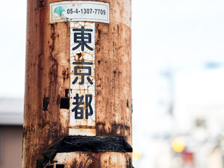 Fototapeta premium 東京都の電柱