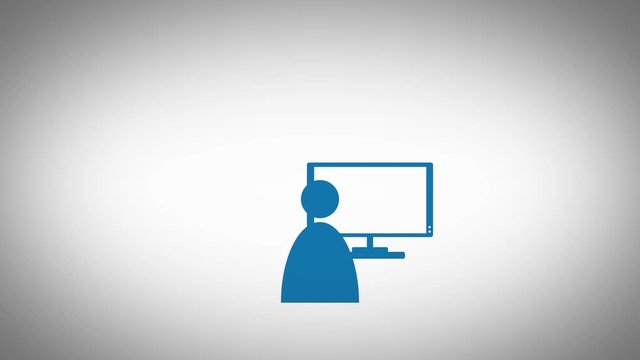 social media buisness pictogram symbol icon 4K
