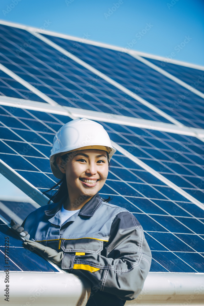 Wall mural solar power station