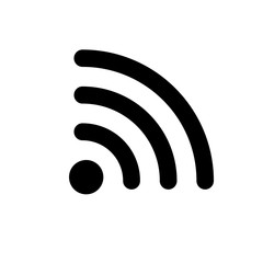 Wifi icon; flat vector design on isolated background. No. 2 variant.