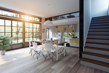modern kitchen interior
