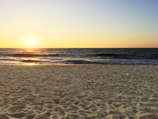 a beautiful clear day on the beach