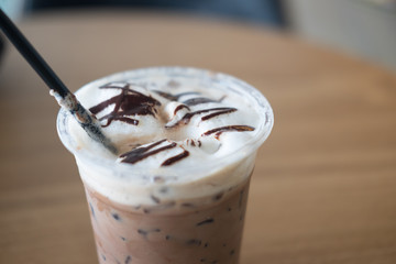Iced coffee mocha cup