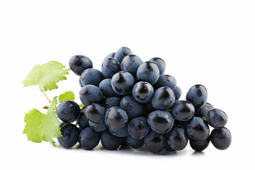 Blue grape isolated on white background