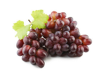 Red grape isolated on white background