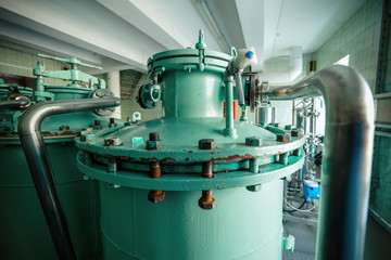 The upper part of the large sand filters.