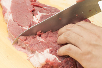 ステーキ用牛肉　ダイヤモンドカット