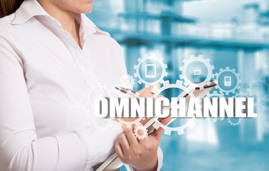 The concept of Omnichannel between devices to improve the performance of the company. Innovative solutions in business