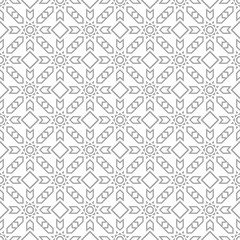 Gray on white geometric ornament. Seamless pattern