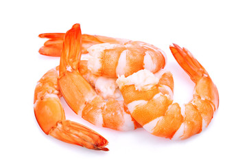 shrimps isolated on white background