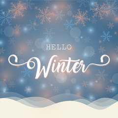 Hello winter vector illustration
