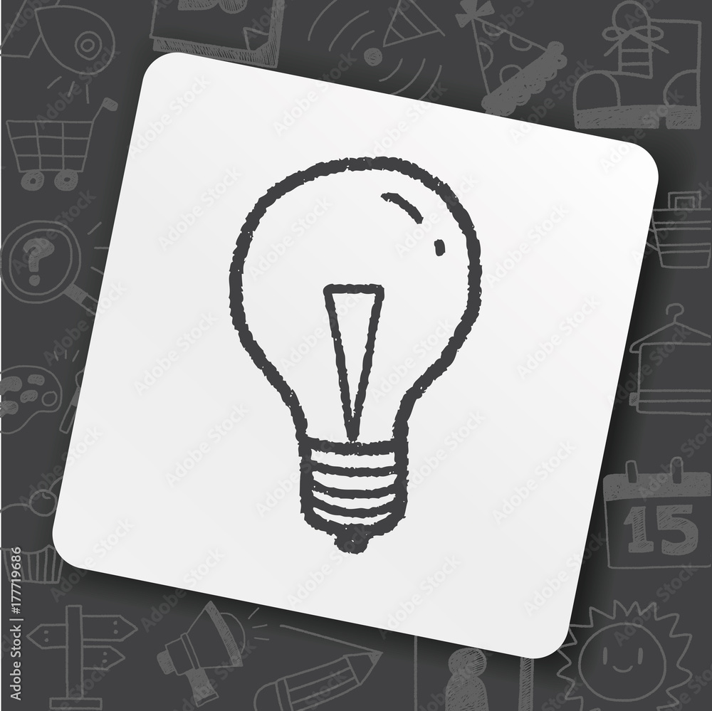 Canvas Prints doodle light bulb