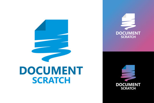 Document Scratch Logo Template Design