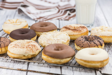 Donuts (fresh made; selective focus)