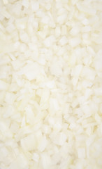 Fresh made Diced white onions