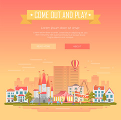 Come out and play - modern vector illustration