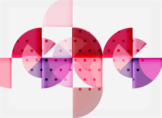 Circle elements on black background