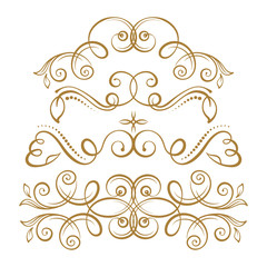 Fototapeta premium Vector calligraphy elements set.