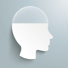 Human Head Connected Dots 3d