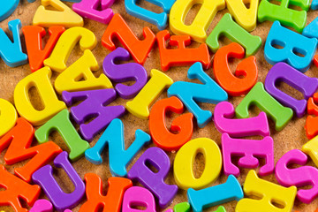 colorful toy alphabet letters