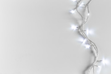 Christmas lights isolated on white background