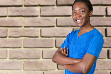 African american man smiling isolated