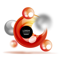 Glass bubble banner template