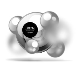 Glass bubble banner template