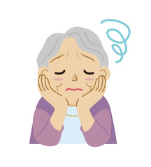 おばあさん　困る　失敗　上半身