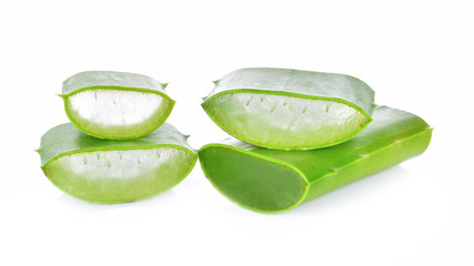 Aloe vera on white background