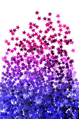 Sparkling stars confetti isolated