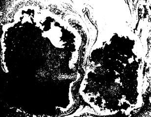 Black and white liquid texture. Watercolor hand drawn marbling illustration. Abstract vector background. Monochrome marble pattern.