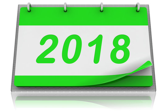 Calendario ad anelli da scrivania 2018.