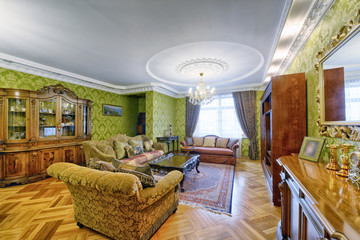 Interior design living room in luxury new apartment.
