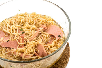 Instant noodles on the white background, Instant noodles isolate