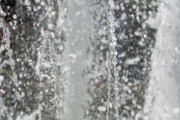 Fototapeta na wymiar Water Splashing in the Fountain