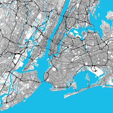 Fototapeta Duża mapa Nowego Jorku